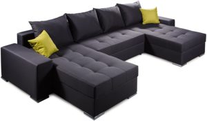 Collection AB Jockey Ecksofa, Stoff, anthrazit, 161 x 313 x 64 cm